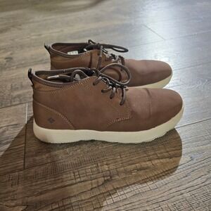 Sperry Top-Sider Brown Leather Chukka Sneakers Mid Top STK266477 Mens 3M EU 35